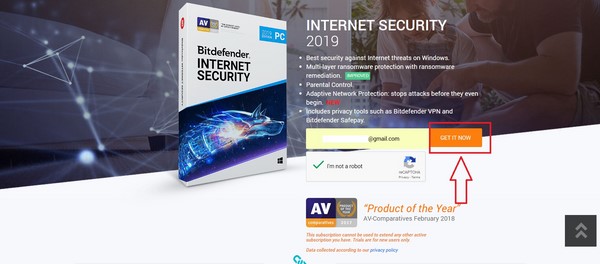 Hướng dẫn đăng ký nhận bản quyền miễn phí Bitdefender Internet Security 2019 Hướng dẫn đăng ký nhận bản quyền miễn phí Bitdefender Internet Security 2019