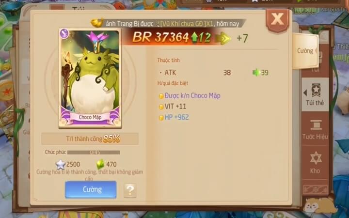 Cường hóa, rèn trang bị, vũ khí