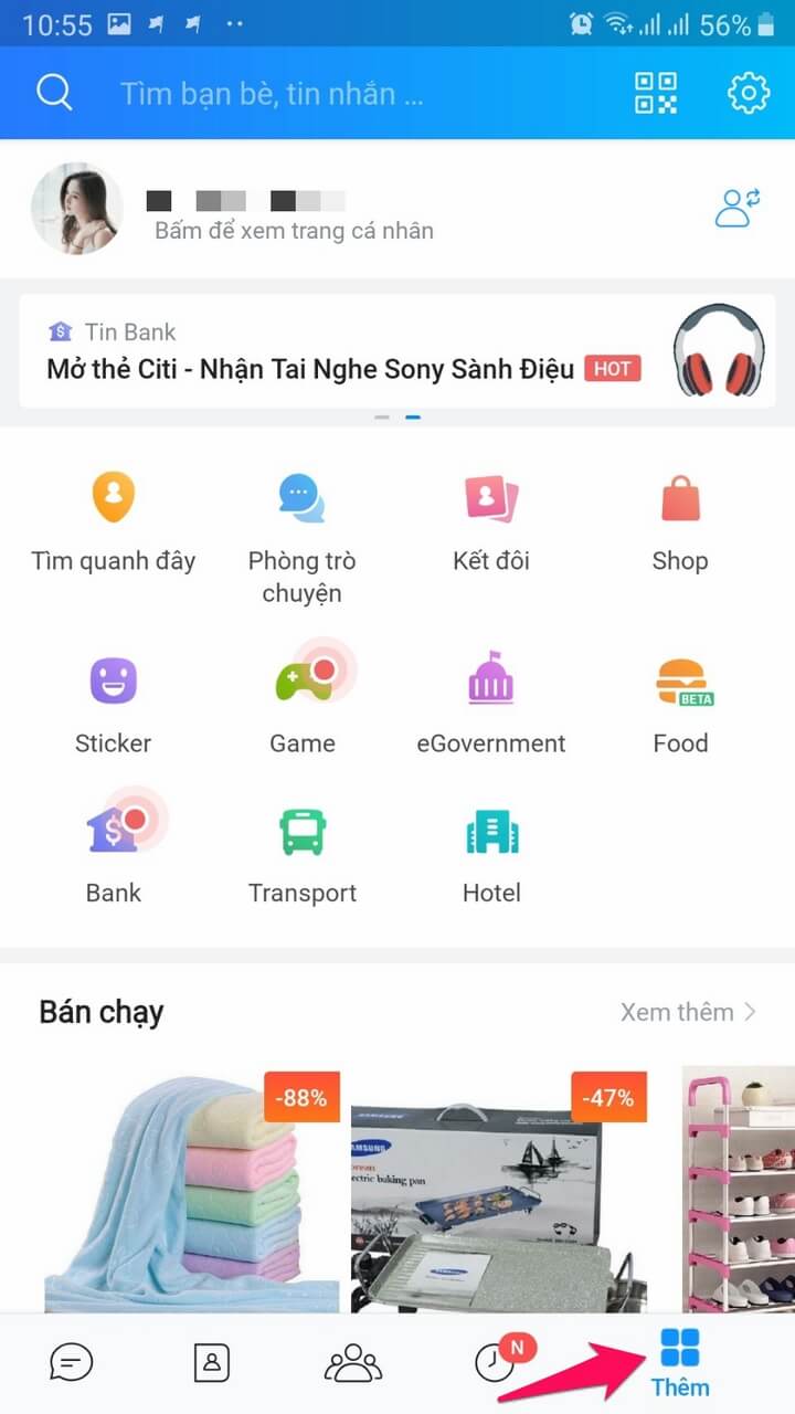 Cài đặt của ứng dụng Cài đặt của ứng dụng