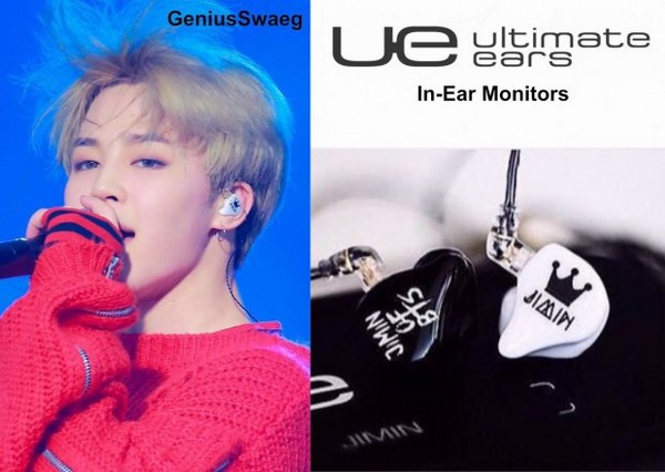 Đen – trắng là cặp màu sắc chủ đạo trên chiếc UE 7 Pro của Jimin.