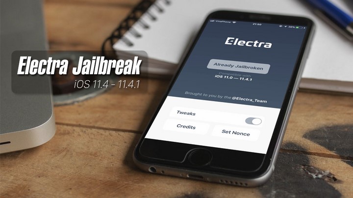 Dowload Electra 1.2.0 hỗ trợ jailbreak iOS 11.4 và 11.4.1