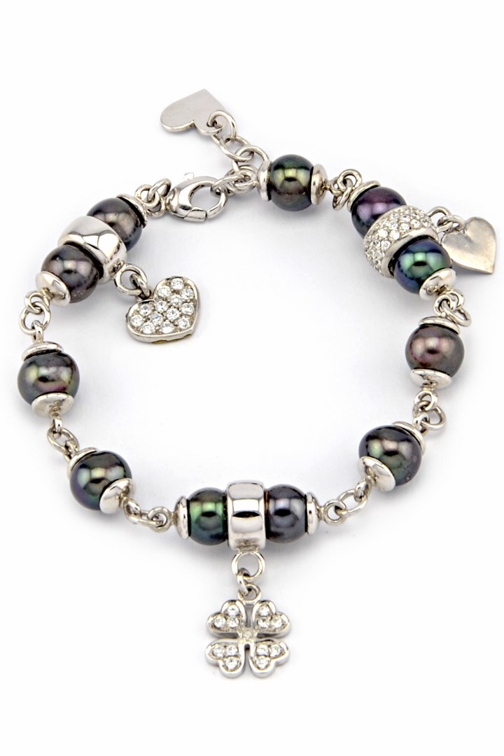 Lắc Tay Charm Bạc 925 Phối Ngọc Trai Pearl Silver 925 Charm Bracelet Lắc Tay Charm Bạc 925 Phối Ngọc Trai Pearl Silver 925 Charm Bracelet