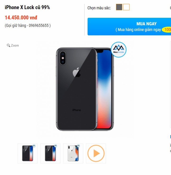 Giá iPhone X Lock tại maxmobile.vn đang có giá 14.450.000 ( 64GB) Giá iPhone X Lock tại maxmobile.vn đang có giá 14.450.000 ( 64GB)