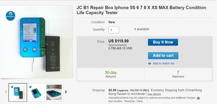 JC B1 Repair Box Iphone 5S 6 7 8 X XS MAX Battery Condition Life Capacity Tester