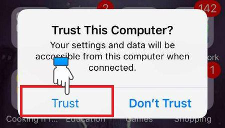 Bấm Trust để tiếp tục Bấm Trust để tiếp tục
