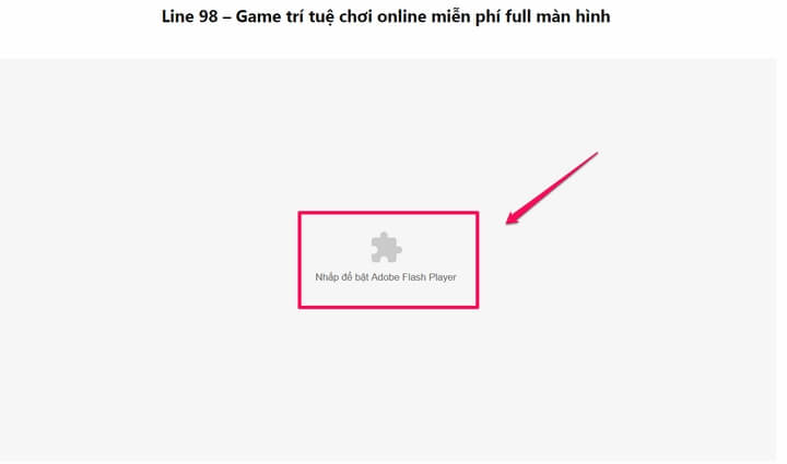 bật Flash để vào game line 98