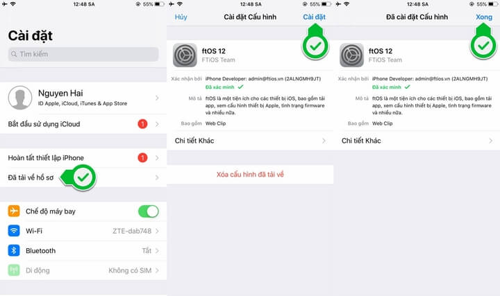 Cài đặt cấu hình ftOS 12 Cài đặt cấu hình ftOS 12