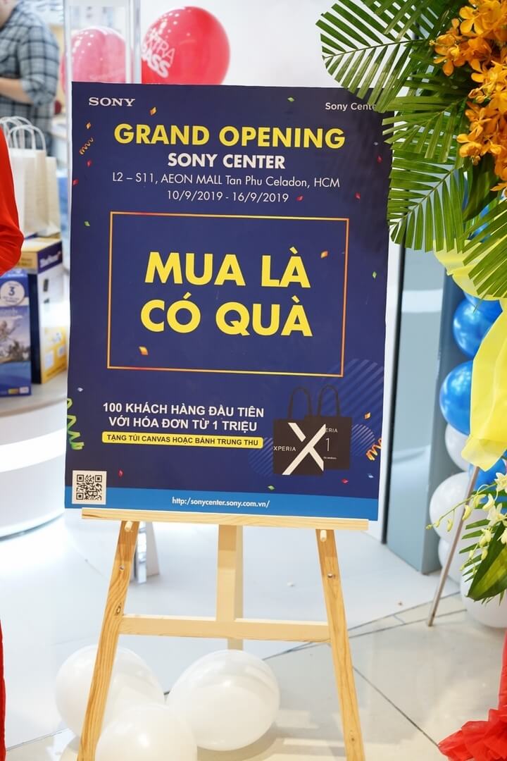 Quà tặng phần không thể nào thiếu mà Sony Center Aeon Tân Phú nhân dịp khai trương Quà tặng phần không thể nào thiếu mà Sony Center Aeon Tân Phú nhân dịp khai trương