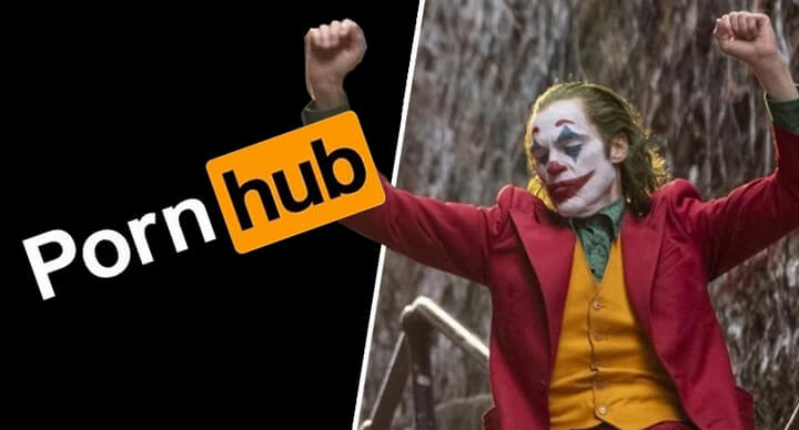 Gã hề Joker lọt top tìm kiếm trên web phim 18+ PornHub, xHamster