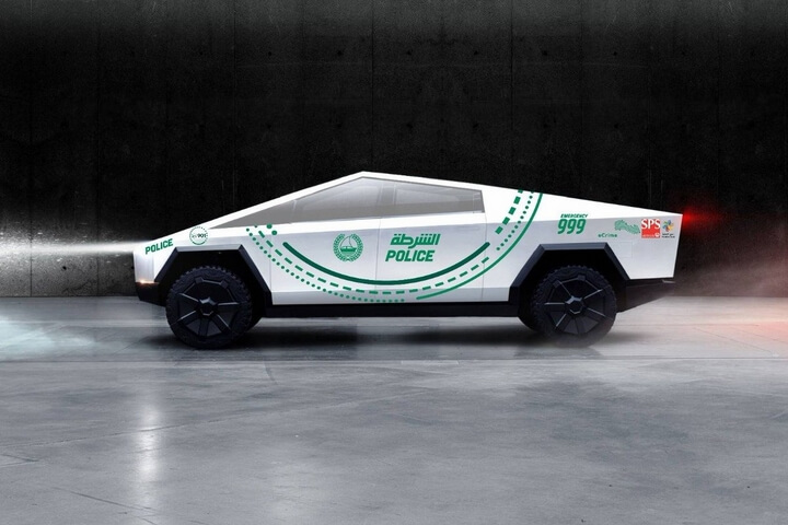 xe bán tái Tesla Cybertruck cùng với bộ tem huyền thoại decal dành cho lực lượng cảnh sát xe bán tái Tesla Cybertruck cùng với bộ tem huyền thoại decal dành cho lực lượng cảnh sát