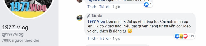 1977 Vlog đã lên tiến phủ nhận