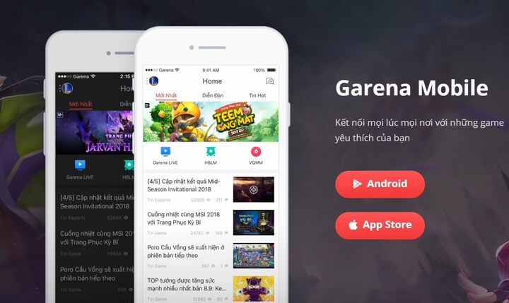 ứng dụng Garena LIVE cho thiết bị di động ứng dụng Garena LIVE cho thiết bị di động