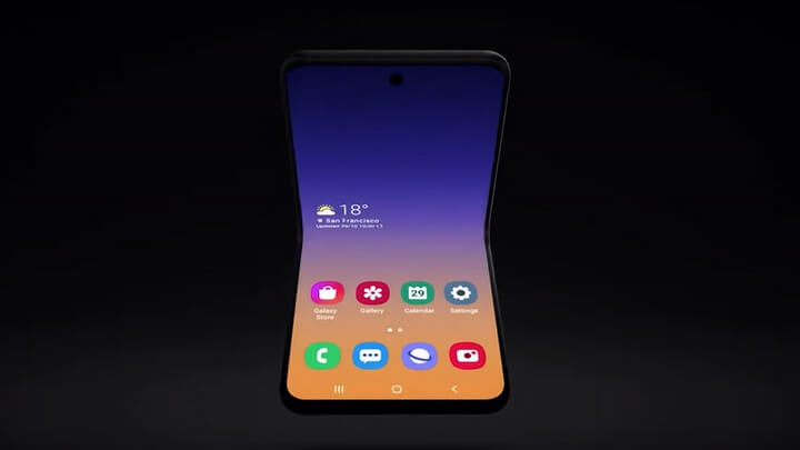 Samsung Galaxy Fold 2 ra mắt trong tháng 2 là một phiên bản giá rẻ có thiết kế vỏ sò gập theo chiều dọc