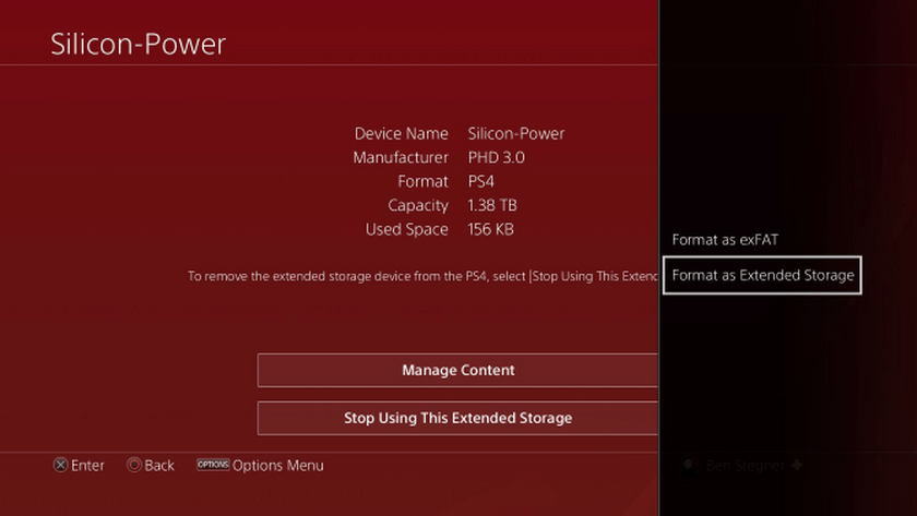 Định dạng lại ổ đĩa gắn ngoài khi kết nối với PS4