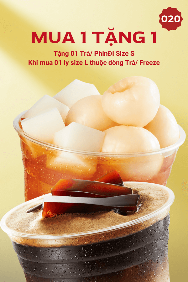 Mua 1 tặng 1 – Uống cùng bạn càng vui!