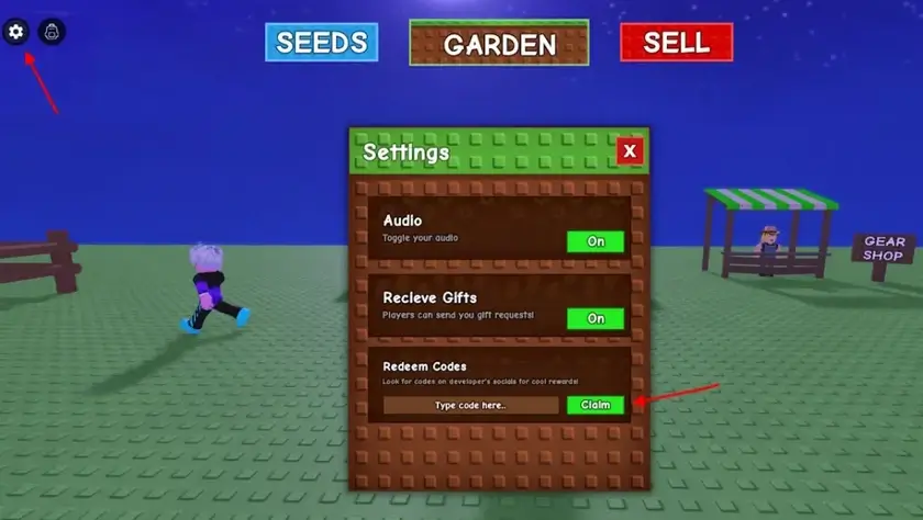 Hướng Dẫn Nhập Code Grow a Garden