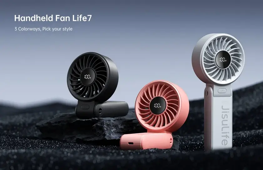 Quạt Cầm Tay Jisulife Life7 – Pin Khủng, Kiêm Sạc Dự Phòng
