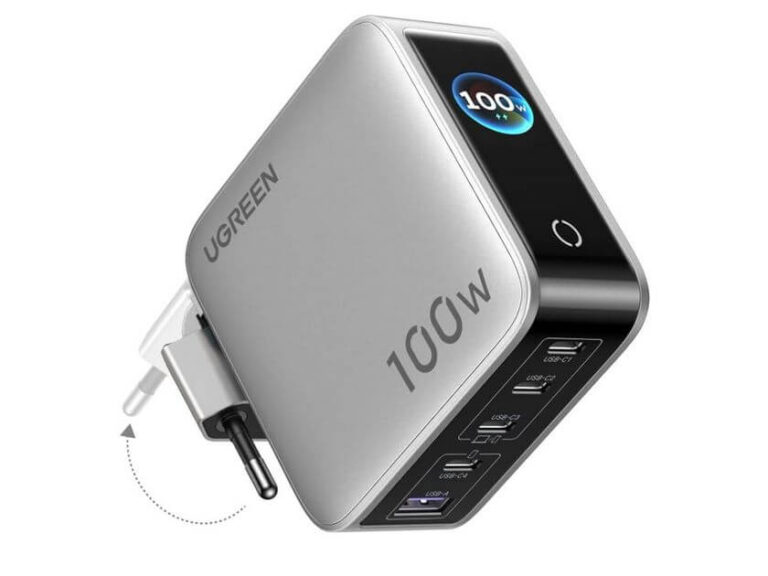 Bộ sạc nhanh UGREEN 100W Nexode GaN Pro X757 | 3 cổng sạc USB C/USB A | Kèm cáp sạc nhanh Type-C 100W 1.5m | BH 18 tháng