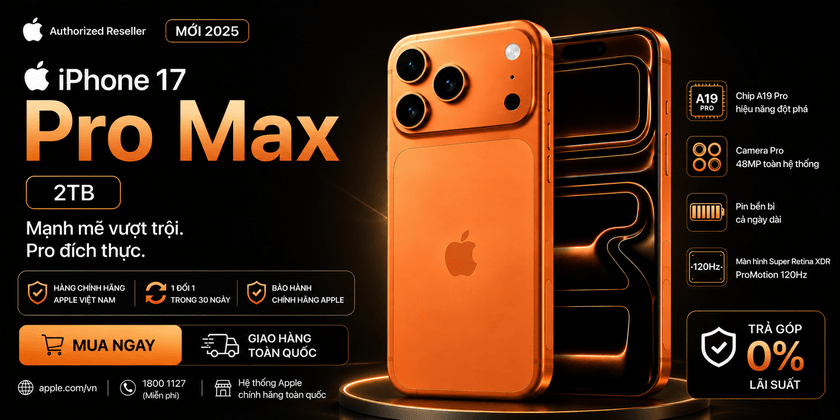 Giá iPhone 17 Pro Max 2TB